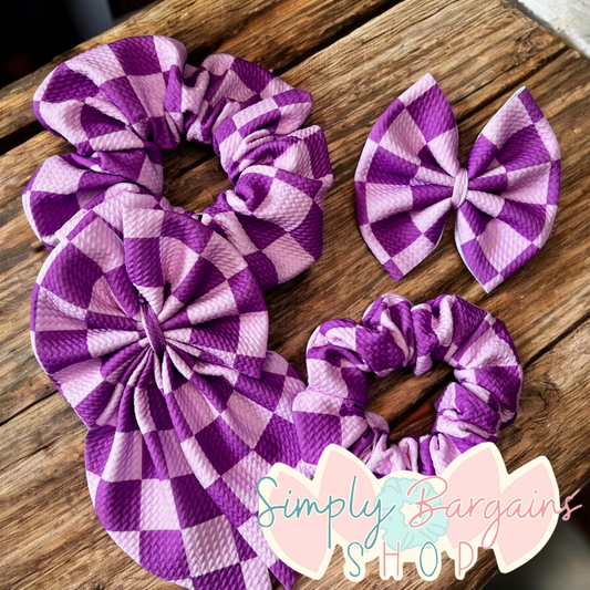 Purple Checkered